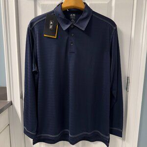 NWT Adidas Taylormade Deep Dark Blue Long Sleeve Golf Polo Shirt 2010 Size XL